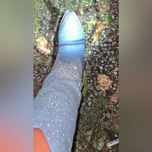 Upbeat Glam Rhinestone Denim Cowboy Boots